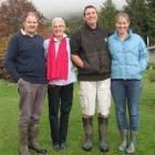 Mt Aspiring Station farmers John and Sue Aspinall (at left) and their son Randall and his wife...