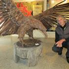 Multifaceted designer and sculptor Dan Kelly, of Glenorchy, presents The Haast Eagle (2014), his...