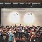Musicians of the Waitaki Summer Music Camp perform at the Waitaki Boys' High School auditorium on...