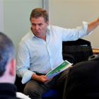 MyFarm director Andrew Watters talks to southern investors about the Pastoral Dairy Investment...
