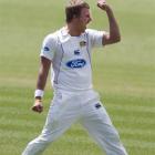 Neil Wagner pumps his fist in delight at another wicket for Otago last summer. Photo from NZ...