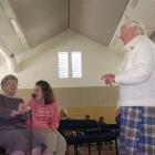 Nell Haig (86), Megan McNeill (19) and Flora Shelton (86) admire the Mornington Presbyterian...