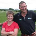 Nelson and Fiona Hancox from Tapanui, winners of New Zealand Ewe Hogget Competition. Photo by...