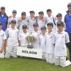 Nelson team members (front, from left) Jake Duxbury, Daniel Allan, Adam Leonard, Joel Harden,...