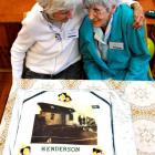 Nessie Bachop (85) and Evelyn Bezett (88) at the Henderson family reunion at Wingatui Hall on...
