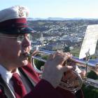 Neville Cowles at Lookout Point after the service at the Turakina Monument yesterday. Photo by...