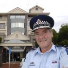 New Southern District commander Superintendent Bob Burns outside the Dunedin Central Police...