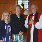 New St Hilda's Collegiate School principal Jackie Barron flanked by  school chaplain Dr Gillian...