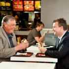 New Zealand AngusPure chairman Tim Brittain (left) and McDonald's New Zealand managing director...