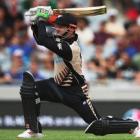 New Zealand batsman Colin Munro smashes the ball down the ground for six in his side’s twenty20...