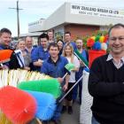 New Zealand Brush Company general manager Ross Hammond (right) with staff (from left) Brendon...