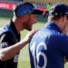 New Zealand captain Brendon McCullum (L) with his England counterpart Eoin Morgan at the post...