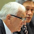 New Zealand First leader Winston Peters (right) appears with his counsel, Peter Williams QC, at...