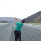 New Zealand golf pro Phil Tataurangi at Queenstown airport on Tuesday night, competing in the...