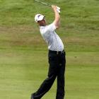 New Zealand golfer David Smaille plays a shot on the 18th hole at the New Zealand Open in...