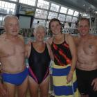 New Zealand record-breakers (from left) Forbes Sonntag and wife Lenore Sonntag, Anne Gray and...