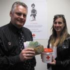 New Zealand Red Cross service centre co-ordinator Richard Garden, of Queenstown, and fundraiser...