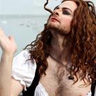 New Zealand travel presenter Julian Hanton dresses in drag in Massachusetts for American Times....