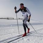 New Zealander Ben Koons competes in the men's 15km cross-country skiing on day two of the Winter...