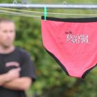 Nick Reeves watches his mother's clothesline after apprehending an alleged serial underwear thief...