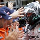 Nico Rosberg celebrates after his victory in the Monaco Grand Prix. REUTERS/Max Rossi