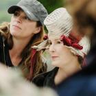 Niki Caro (left) provides some direction on the set of 'The Vintner's Luck'.