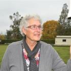 NMiddlemarch Bowling Club president Nola Tisdall rings the morning tea bell at the closed club....