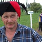 No joke: Palmerston farmer Ronald Sheat (front) is not happy about apparently now being a...