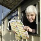 Noeline Stoddart, of Dunedin, prepares herself for Melbourne Cup Day at Wingatui today, where she...