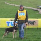 North Island dog trial championships zig zag hunt winners Graeme Dickie and Don,  of Lawrence....