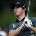 Northern Ireland's Rory McIlroy tees off at the third hole during the second round of the...