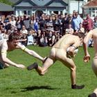 Nude rugby provides the traditional unofficial test curtain raiser.