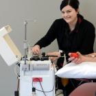 Nurse Kate Clarke operates the plasma machine at the New Zealand Blood Service Dunedin Donor...