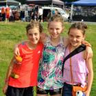 Gabby Woodcock, of Mosgiel, Rosa Smith, of  Berwick, and Meg McDonald-Page, of Outram (all aged 10).