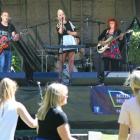 Oamaru band Rockbottom entertains the crowd at the 2015 Oamaru Wine and Food Festival. Photo by...
