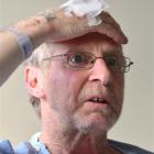 Oamaru hunter Les Butcher in  Dunedin Hospital yesterday. Photo by Peter McIntosh.