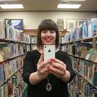 Oamaru Public Library assistant Julia de Ruiter launched a ''Selfies in the Library'' competition...