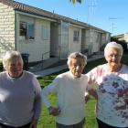 Oamaru superannuitants (from left) Margaret Goodall (75), Vera Bond (88), and Pat Jones (74) find...