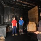 Ocean Beach Scout leader Bevan Moreton and patrol leaders James Richardson (left) and William...