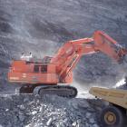 Oceana Gold's 348-tonne Hitachi EX3600-5 mining excavator, here working at the Macraes mine, is...