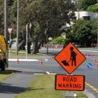 Old road markings that resurfaced on this section of Portobello Rd, confusing motorists and...