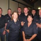 olunteer firefighters (back, from left) Leroy Mullings, Terry Youngman, Glen Parnell, Rupert...