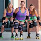On a roll in Dunedin yesterday were New Zealand roller derby world cup squad members (from left)...