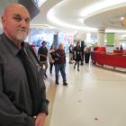 On guard... Meridian head of security Bob Aitken keeps a watchful eye on the mall. Photo:...