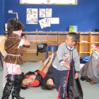 On Thursday the children were creative and rehearsed and performed a dramatic play about vampires...