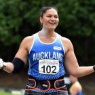 On top of the world ... Double Olympic shot put gold medallist Valerie Adams reacts after...