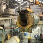 One of  four coal boilers is lifted out from the Speight's Brewery on Tuesday as part of the...