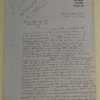 One of Gabriel Read's surviving letters at Archives New Zealand, Dunedin.