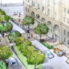 One version of how Princes St outside the former chief post office could look in the future,...