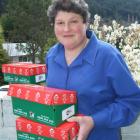 Operation Christmas Child Queenstown co-ordinator Sharon Hargest with some of the shoeboxes which...